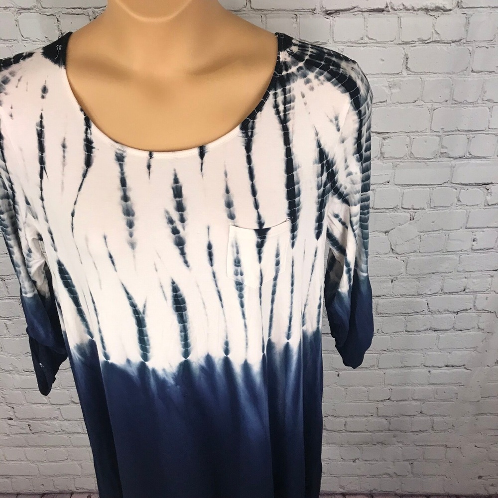 She and Sky Tie Dye Blue Tunic Dress Medium Size - Picture 2 of 7